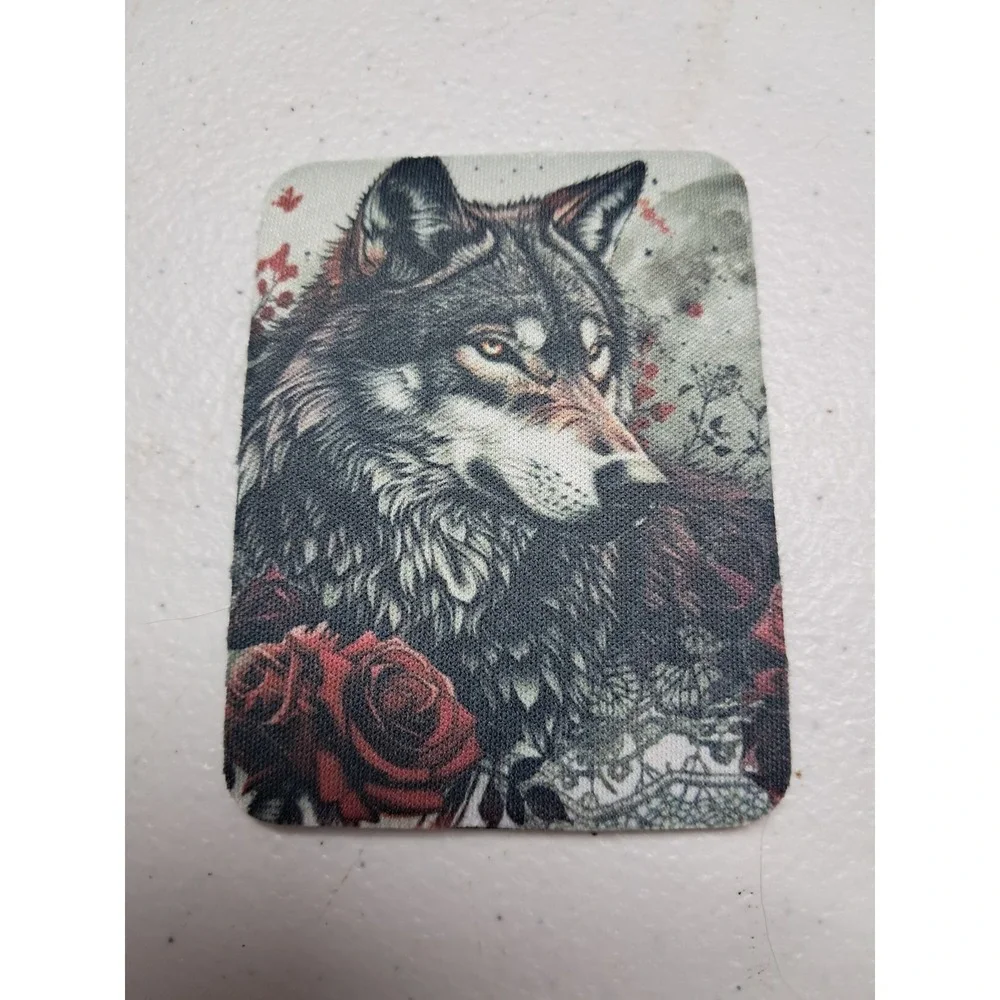 Wolf‎ and Red Roses Sublimation Magnet